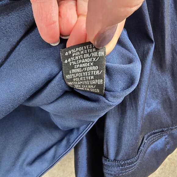 Dressbarn Woman Collection Blue Satin 3/4 Sleeve Jacket 24W - Picture 7 of 10